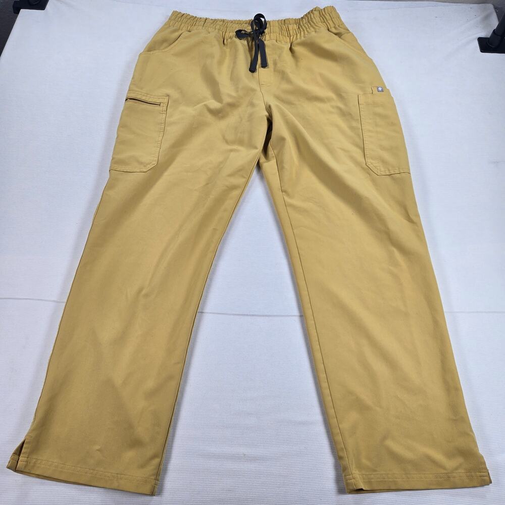 Figs High Rise Yola Slim Fit Scrub Pants in Light Gold Women's Size XXL